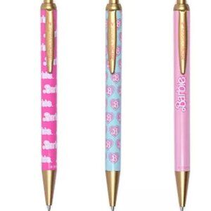 Yoobi Ballpoint Pen Retractable 3pk Barbie Black Ink Medium Tip School Supplies